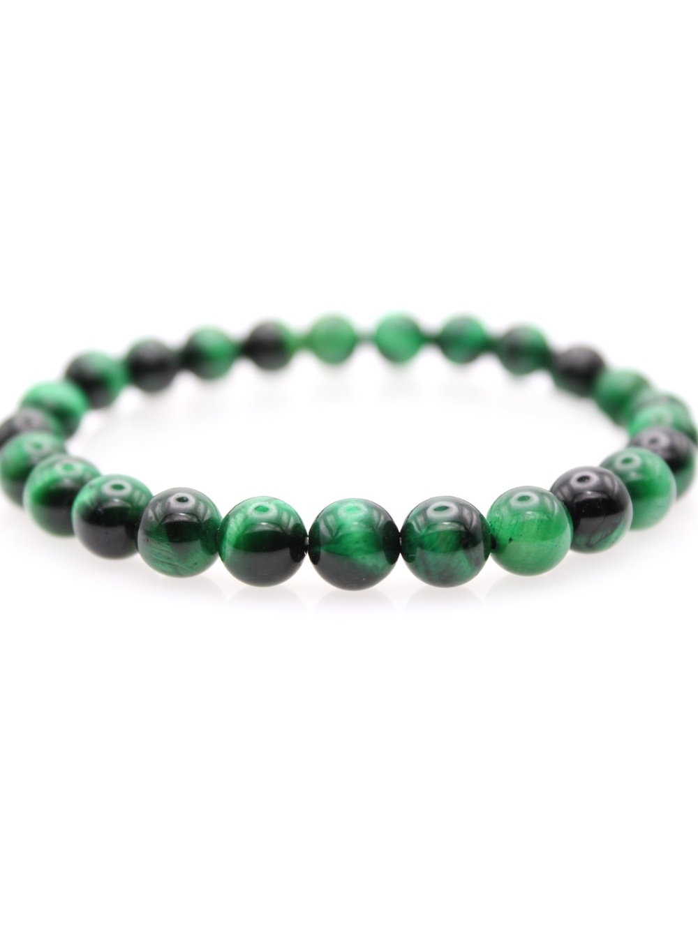 Green Tiger Eye Beaded Stretch Bracelet - Women Jewelry